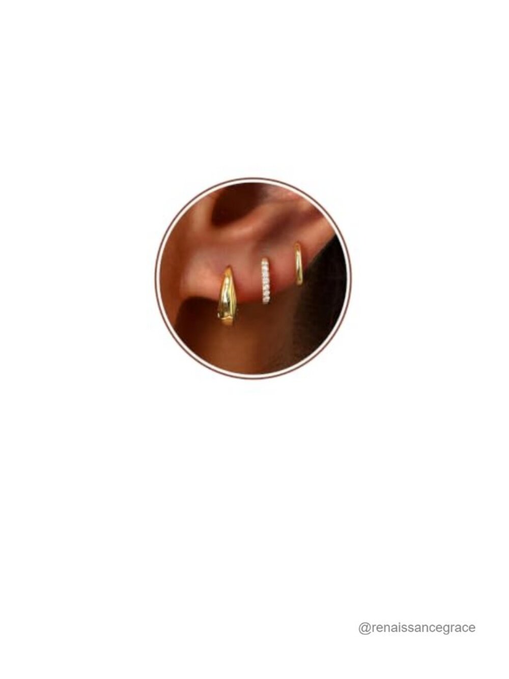 14K Gold Plated Sterling Silver Huggie Hoop Earrings Set, Cubic Zirconia